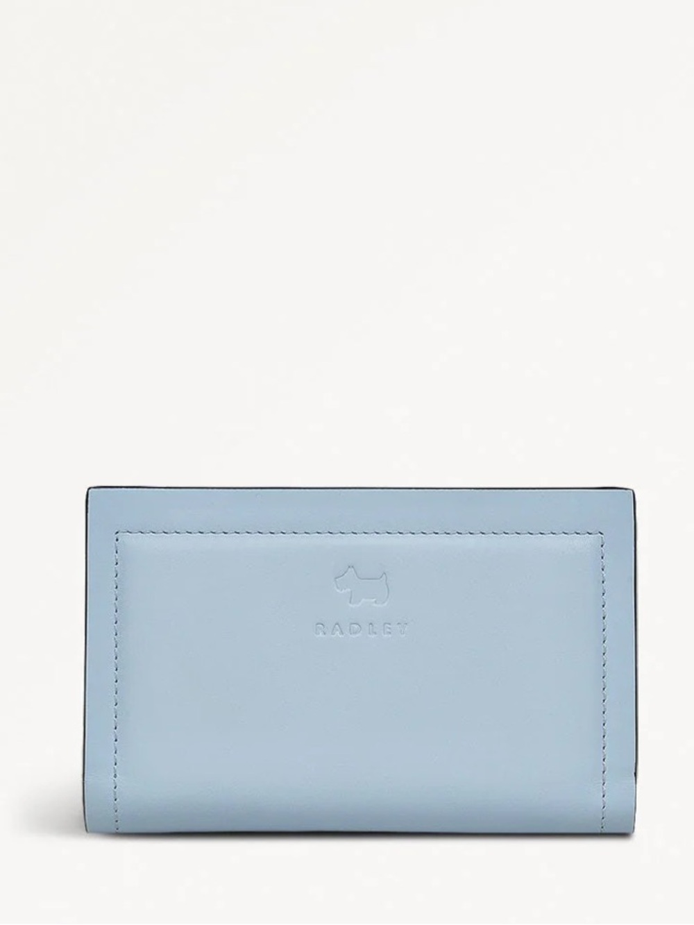 NEW RADLEY LONDON Leather Heritage Border Medium Bifold Wallet  In Pastel Blue